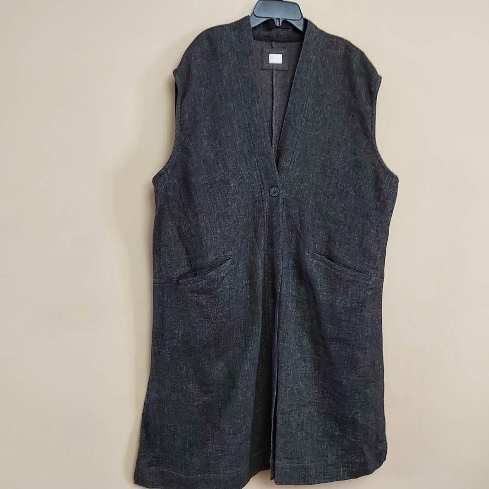Poetry linen wool tunic with side slits